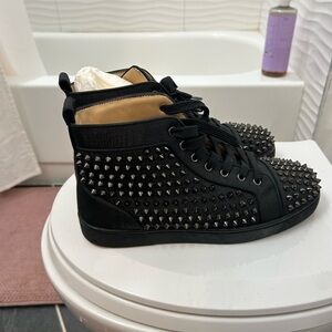 Christian Louboutin Black Studded Sneakers